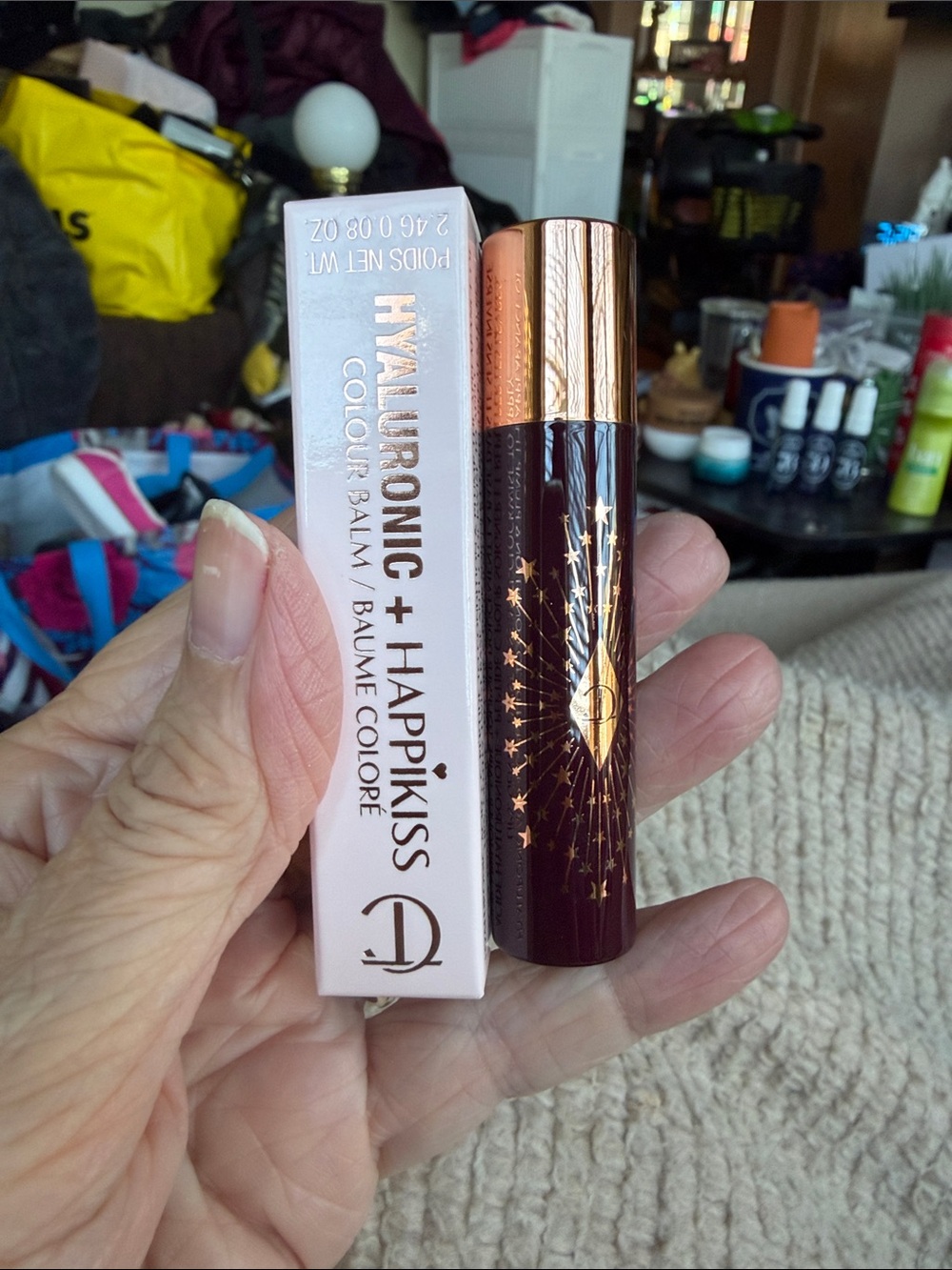 Charlotte Tilbury Hyaluronic Happikiss red Lipstick in Shade Happiberry.  New!